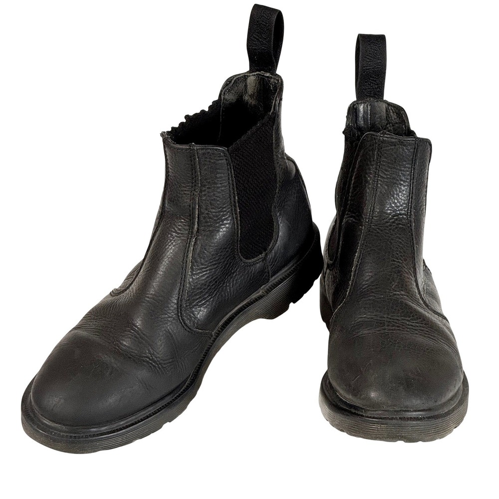 Dr Martens 2976 Chelsea Boots Black Leather Pull On Womens 8 Mens 7 EU 39 - Picture 2 of 11